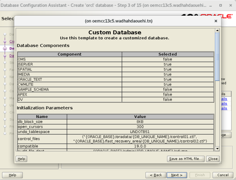  DBT 12510 The Database Option SAMPLE SCHEMA Is Not Feasible To Be 
